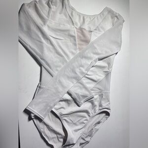 Balera white long sleeve leotard